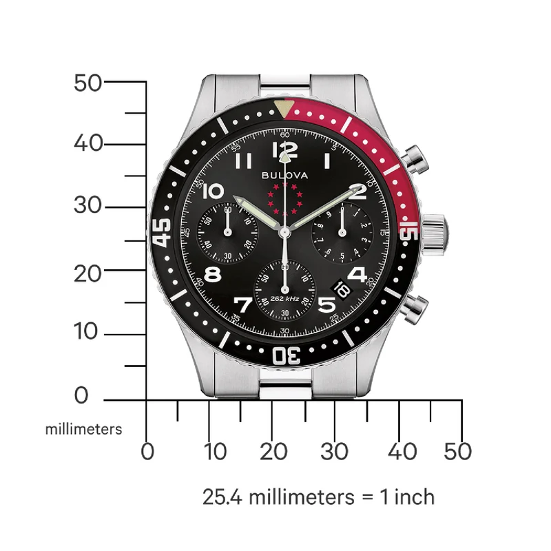 Bulova Marine Star Heritage 98B451 Herrenuhr Schwarz • Precisionist Chronograph • Saphirglas