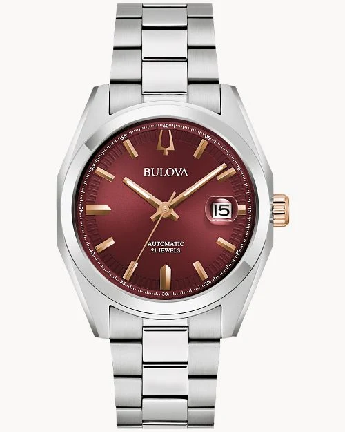 Bulova Surveyor 98B422 Herren Automatikuhr Bicolor/Weinrot • Saphirglas • Automatikwerk Kaliber 8215
