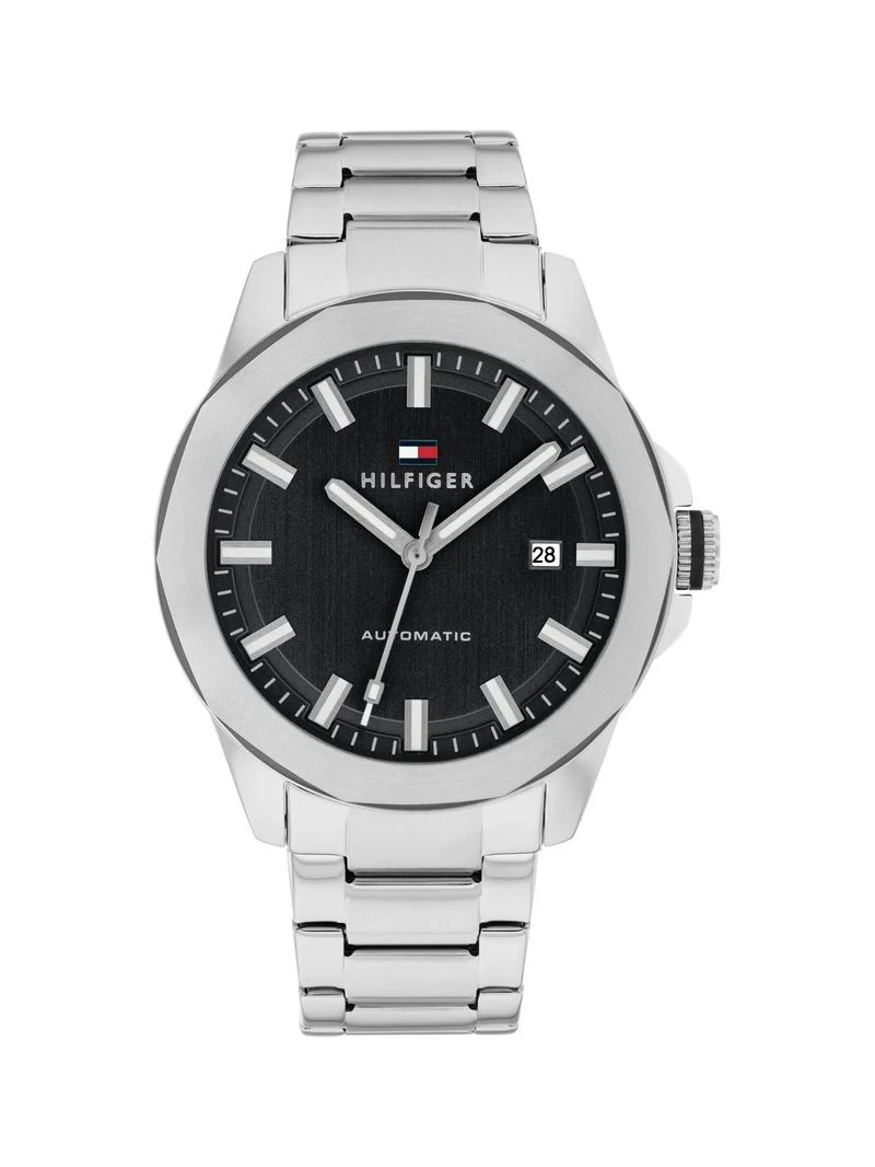 Tommy Hilfiger 1710692 Herren Armbanduhr Silber • Automatikwerk • Sichtboden