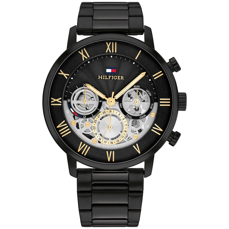 Tommy Hilfiger Legend 1710706 Herren • Ionenplattiertes Schwarzstahlgehäuse • Mineralglas
