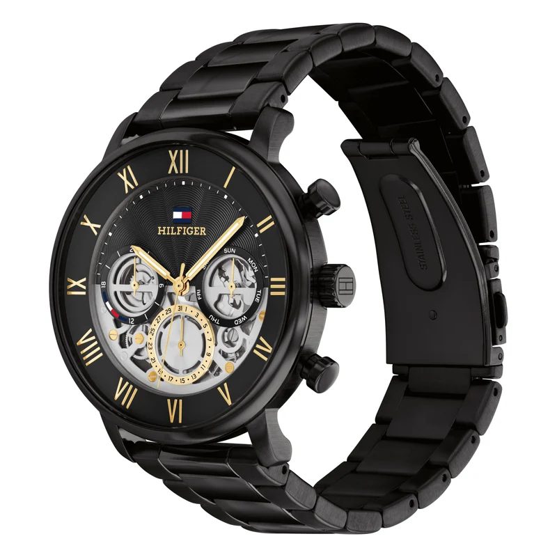 Tommy Hilfiger Legend 1710706 Herren • Ionenplattiertes Schwarzstahlgehäuse • Mineralglas