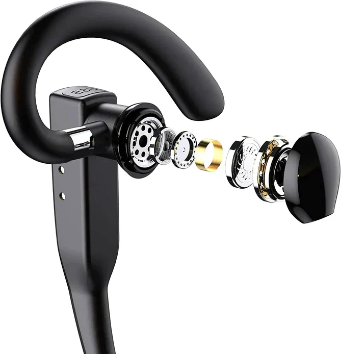 Bluetooth Headset 5.1 Dual Microfoon Ruisonderdrukking 25 Uur Gesprekstijd Draadloos Oortje Handsfree Bellen Truckers Chauffeurs Teams Skype CVC8.0 | Sansoti