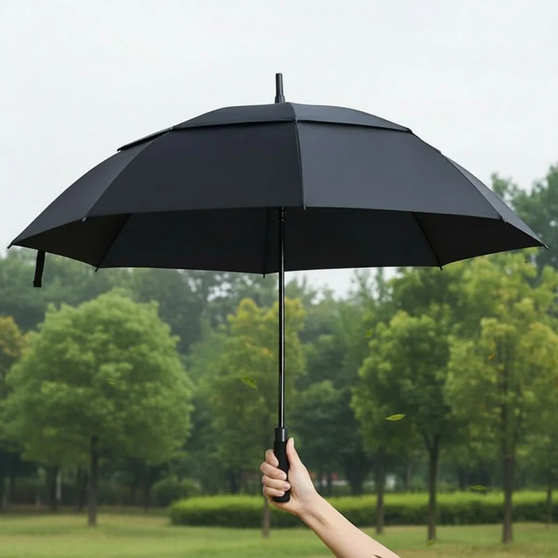 Automatische Paraplu Extra Groot met Geventileerd Dubbel Scherm Windbestendig voor Golf Wandelen Evenementen | Sansoti