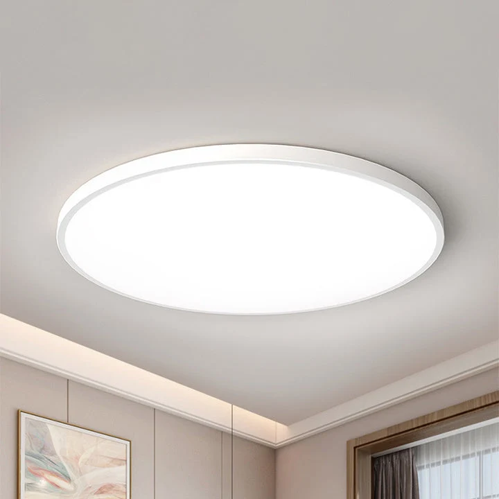 Ronde Plafondlamp Vlak Design LED Acryl Zwart Wit Goud Zilver Moderne Plafondverlichting Energiebesparend Woonkamer Slaapkamer | Sansoti
