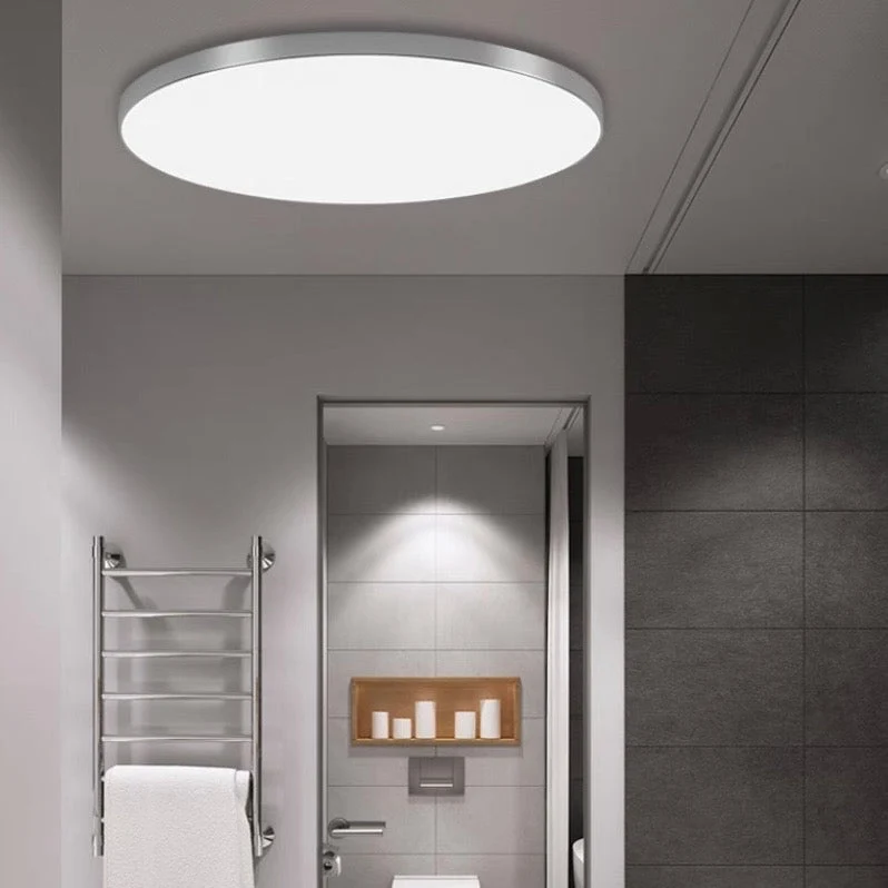 Ronde Plafondlamp Vlak Design LED Acryl Zwart Wit Goud Zilver Moderne Plafondverlichting Energiebesparend Woonkamer Slaapkamer | Sansoti