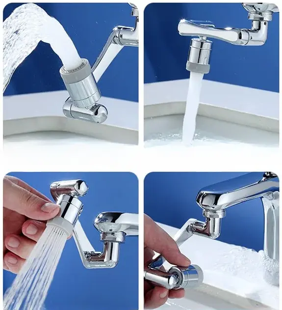 360° Draaibare Wastafeluitloop – Flexibele Waterstraal met 2 Stromingsmodi | Sansoti