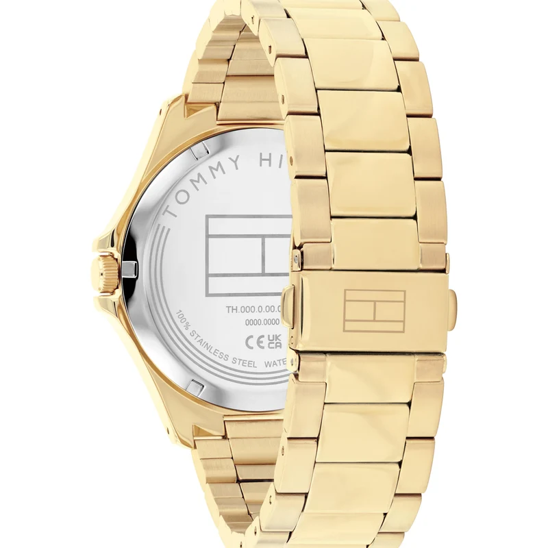 Tommy Hilfiger Bruce 1710679 Herren Armbanduhr Blau • Goldfarbenes Edelstahlgehäuse • Quarzwerk
