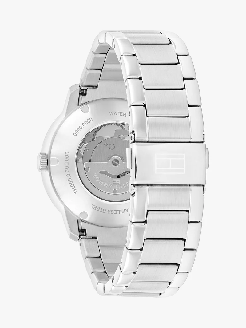 Tommy Hilfiger Henry 1710661 Herren Automatikuhr Blau • Skelett-Zifferblatt • Automatikwerk mit Sichtboden