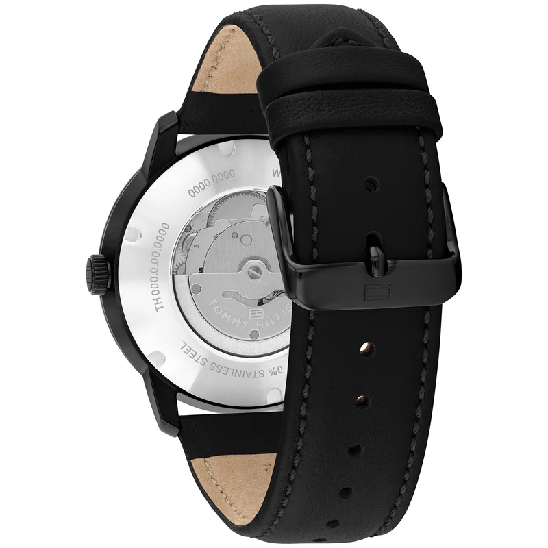 Tommy Hilfiger Henry Automatic 1710659 Herrenuhr Schwarz • Skelett-Zifferblatt • Miyota 8215 Automatikwerk