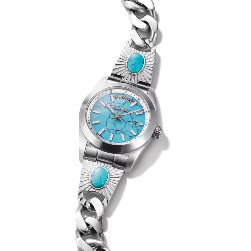 Thomas Sabo Elyndra WA0450-201-215 Damen Armbanduhr Türkis • Mineralglas mit Saphirbeschichtung • 5 ATM Wasserdicht