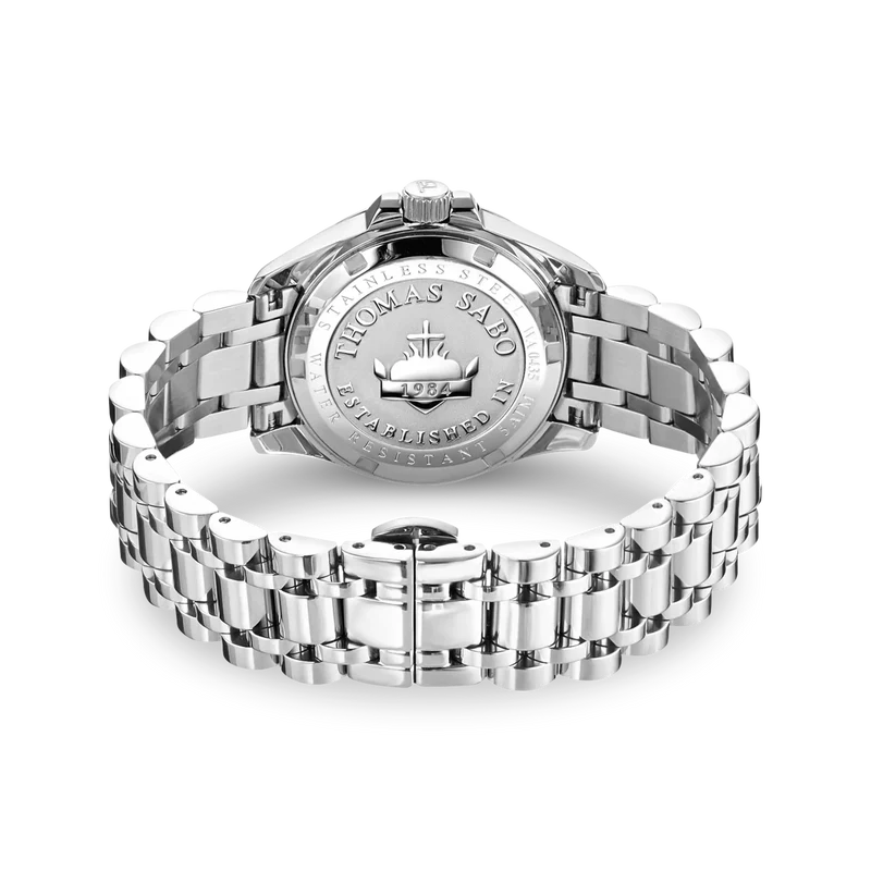 Thomas Sabo Divine Jewellery Stone WA0435 Damenuhr Silberfarben • MIYOTA Quarzwerk • Mineralglas saphirbeschichtet