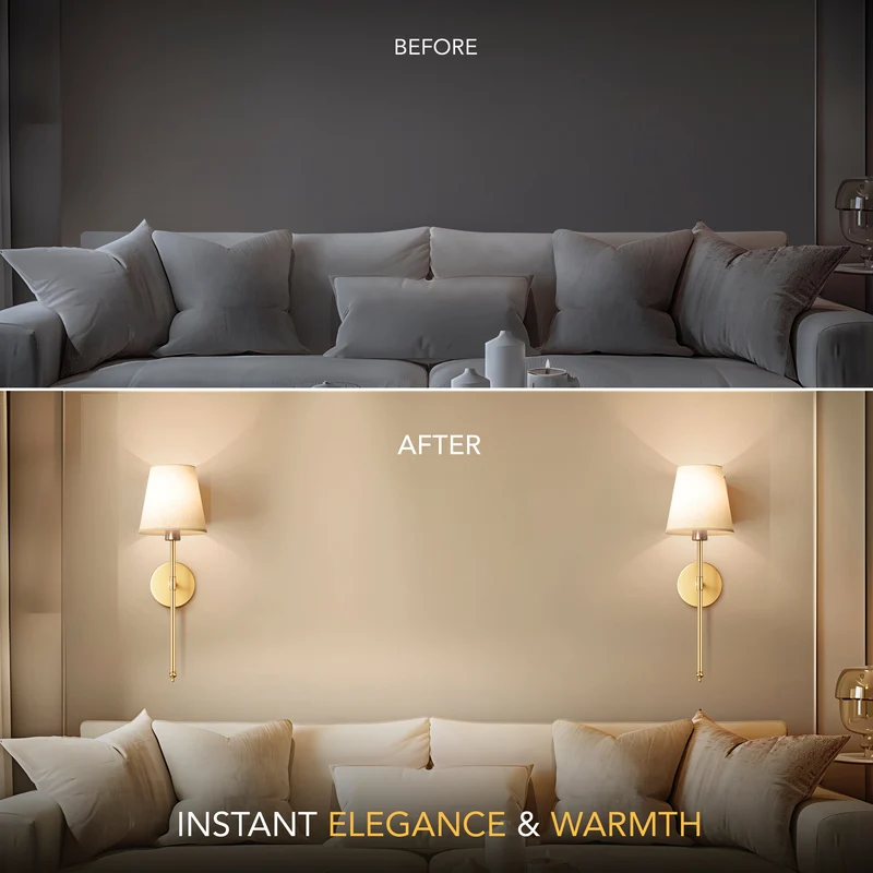 Wandlamp Zonder Boren Draadloos 2-Delig Afstandsbediening Dimbaar Kleurtemperatuur Verstelbaar | Sansoti