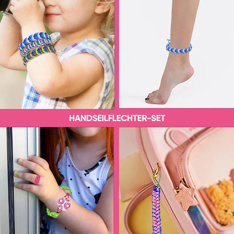 Vlechtset voor Kinderen Armbandjes Maken Creatief Speelgoed met Vlechtschijf Kralen en Accessoires DIY | Sansoti