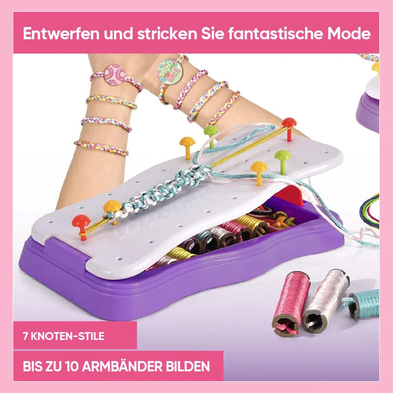 Vlechtset voor Kinderen Armbandjes Maken Creatief Speelgoed met Vlechtschijf Kralen en Accessoires DIY | Sansoti