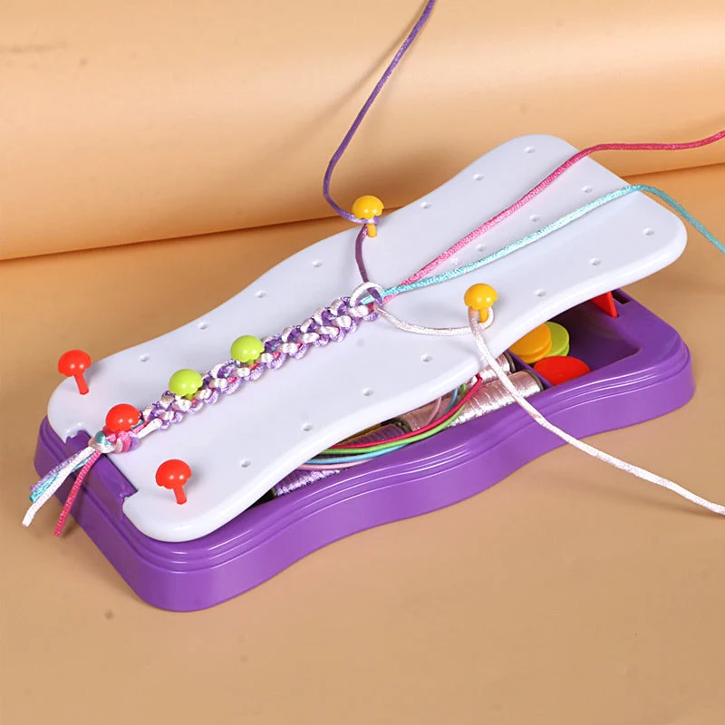 Vlechtset voor Kinderen Armbandjes Maken Creatief Speelgoed met Vlechtschijf Kralen en Accessoires DIY | Sansoti