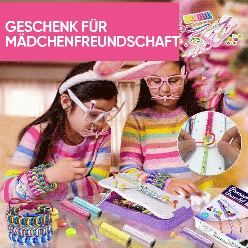 Vlechtset voor Kinderen Armbandjes Maken Creatief Speelgoed met Vlechtschijf Kralen en Accessoires DIY | Sansoti