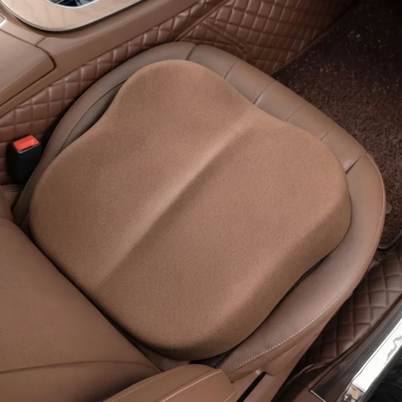 Ergonomisch Autokussen Wigvorm Memory Foam Zitverhoging Anti-Slip Ademend Comfort voor Lange Ritten Auto | Sansoti