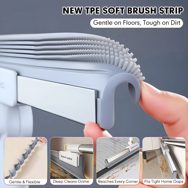 Vloerwisser met Rubberen Lip en TPE Borstels 30cm 50cm Multifunctioneel Schoonmaken voor Harde Vloeren | Sansoti