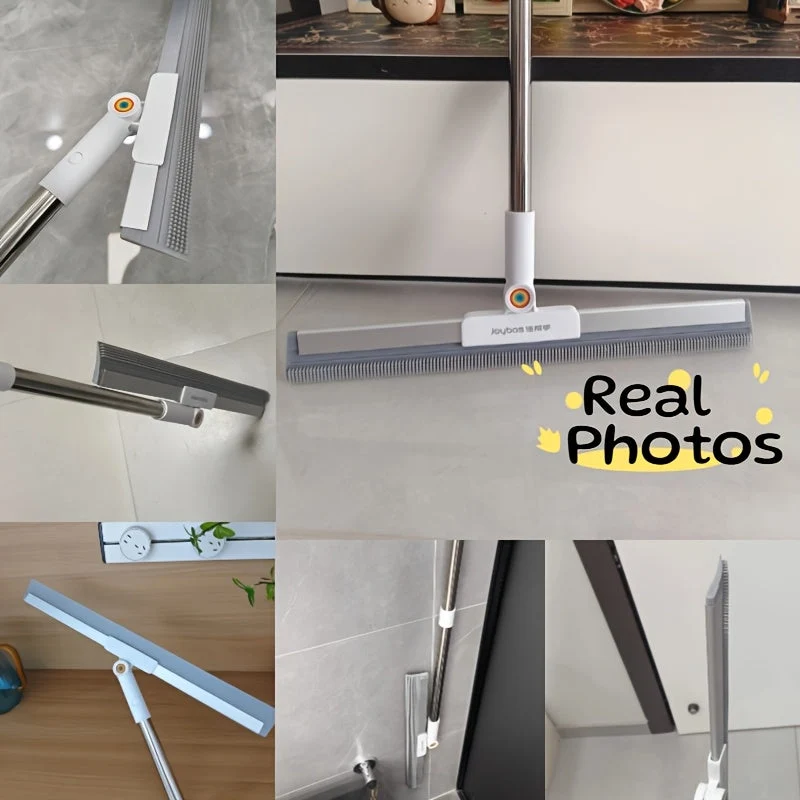 Vloerwisser met Rubberen Lip en TPE Borstels 30cm 50cm Multifunctioneel Schoonmaken voor Harde Vloeren | Sansoti