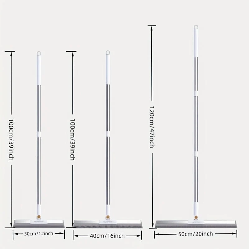 Vloerwisser met Rubberen Lip en TPE Borstels 30cm 50cm Multifunctioneel Schoonmaken voor Harde Vloeren | Sansoti