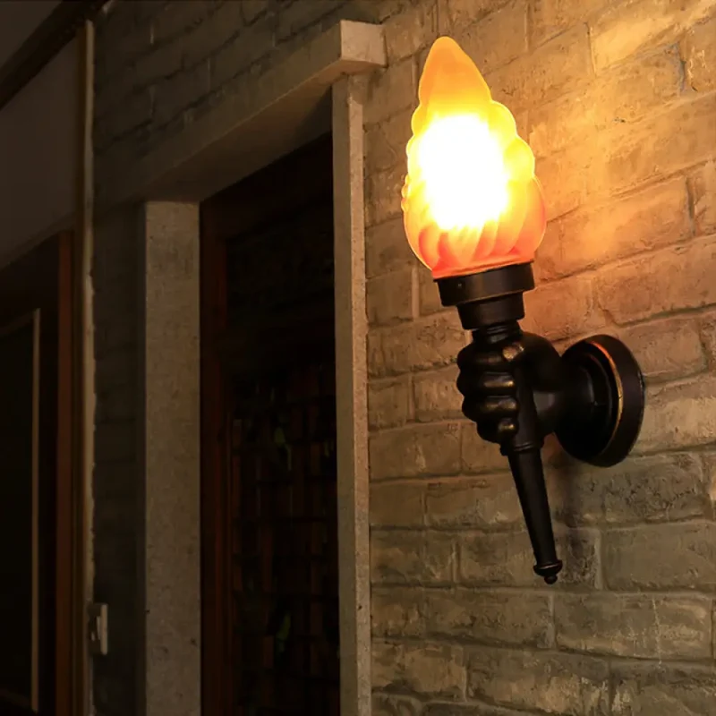 Wandlamp Glas Bronskleurig Toortsvorm E26/E27 Fitting Entree Hal Sfeervol Industrieel Retro Stijl Woonkamer | Sansoti