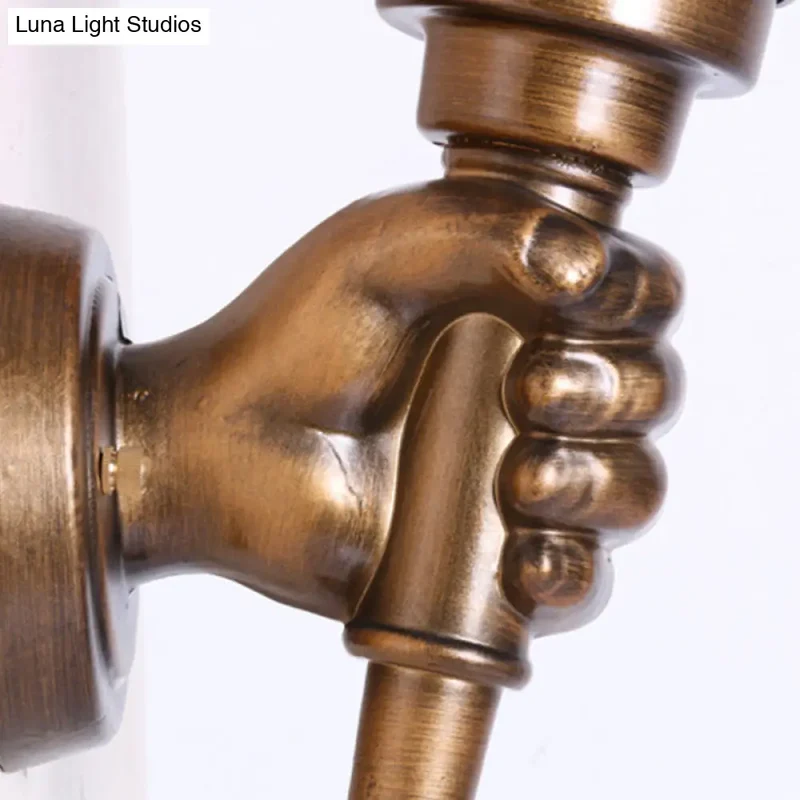Wandlamp Glas Bronskleurig Toortsvorm E26/E27 Fitting Entree Hal Sfeervol Industrieel Retro Stijl Woonkamer | Sansoti