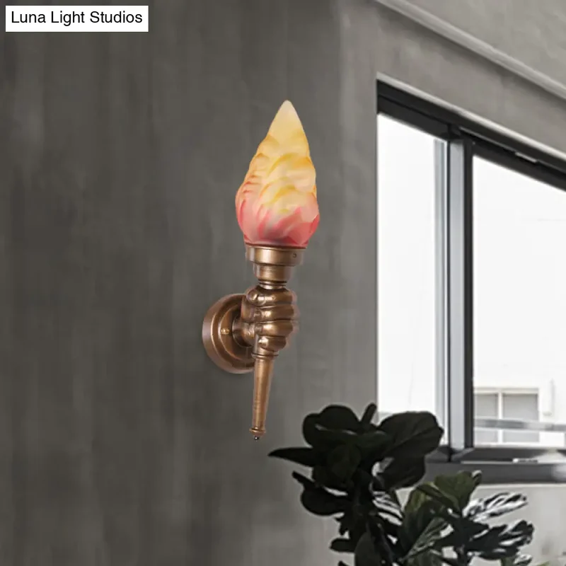 Wandlamp Glas Bronskleurig Toortsvorm E26/E27 Fitting Entree Hal Sfeervol Industrieel Retro Stijl Woonkamer | Sansoti