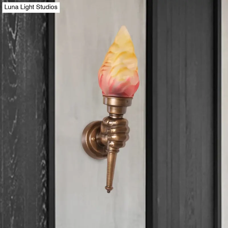 Wandlamp Glas Bronskleurig Toortsvorm E26/E27 Fitting Entree Hal Sfeervol Industrieel Retro Stijl Woonkamer | Sansoti