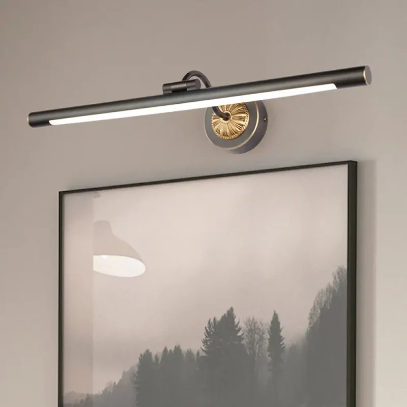 Verstelbare Wandlamp LED met Zwenkarm Metaal voor Badkamer Spiegel Verlichting Zwart Brons 17-30cm Modern | Sansoti