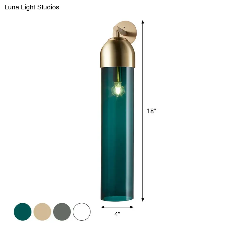 Wandlamp Glazen Buis met Gebogen Arm E14 Fitting voor Slaapkamer Hal Woonkamer Moderne Sfeervolle Verlichting | Sansoti