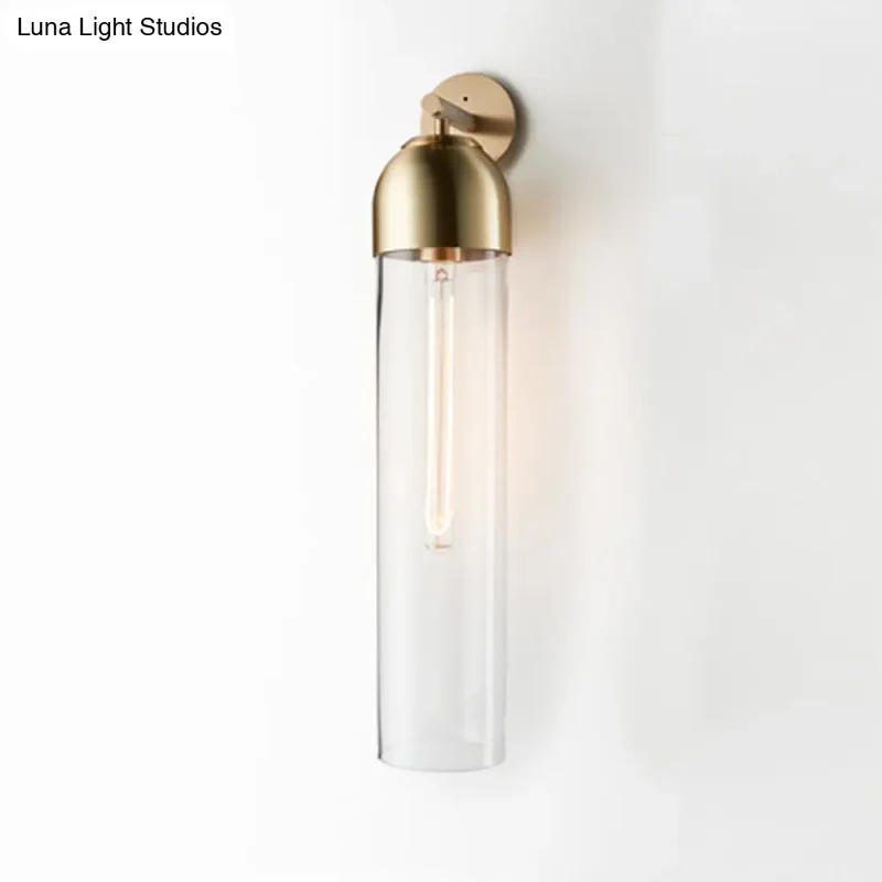 Wandlamp Glazen Buis met Gebogen Arm E14 Fitting voor Slaapkamer Hal Woonkamer Moderne Sfeervolle Verlichting | Sansoti