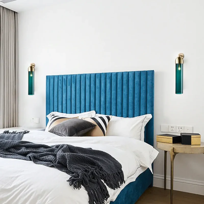 Wandlamp Glazen Buis met Gebogen Arm E14 Fitting voor Slaapkamer Hal Woonkamer Moderne Sfeervolle Verlichting | Sansoti