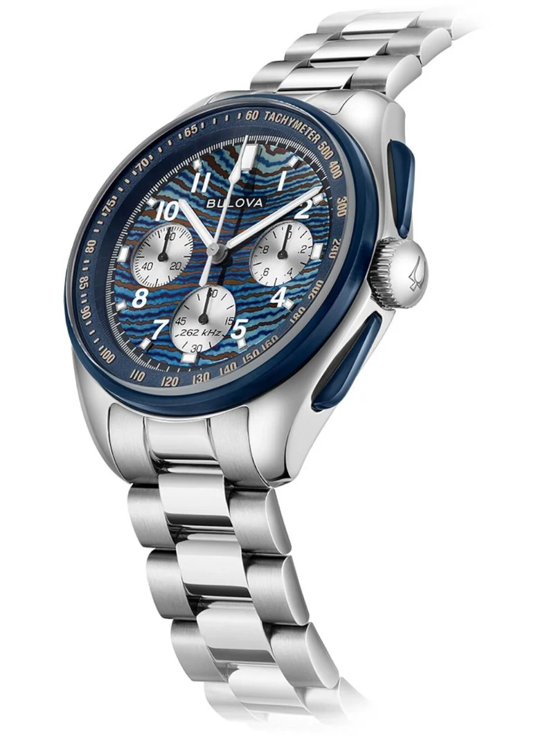 Bulova Lunar Pilot 98A329 Herrenuhr Blau • Saphirglas • Limited Edition