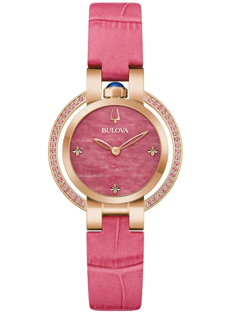 Bulova Rubaiyat 97R103 Damen Armbanduhr Roségold • Saphirglas • 42 rosa Saphire