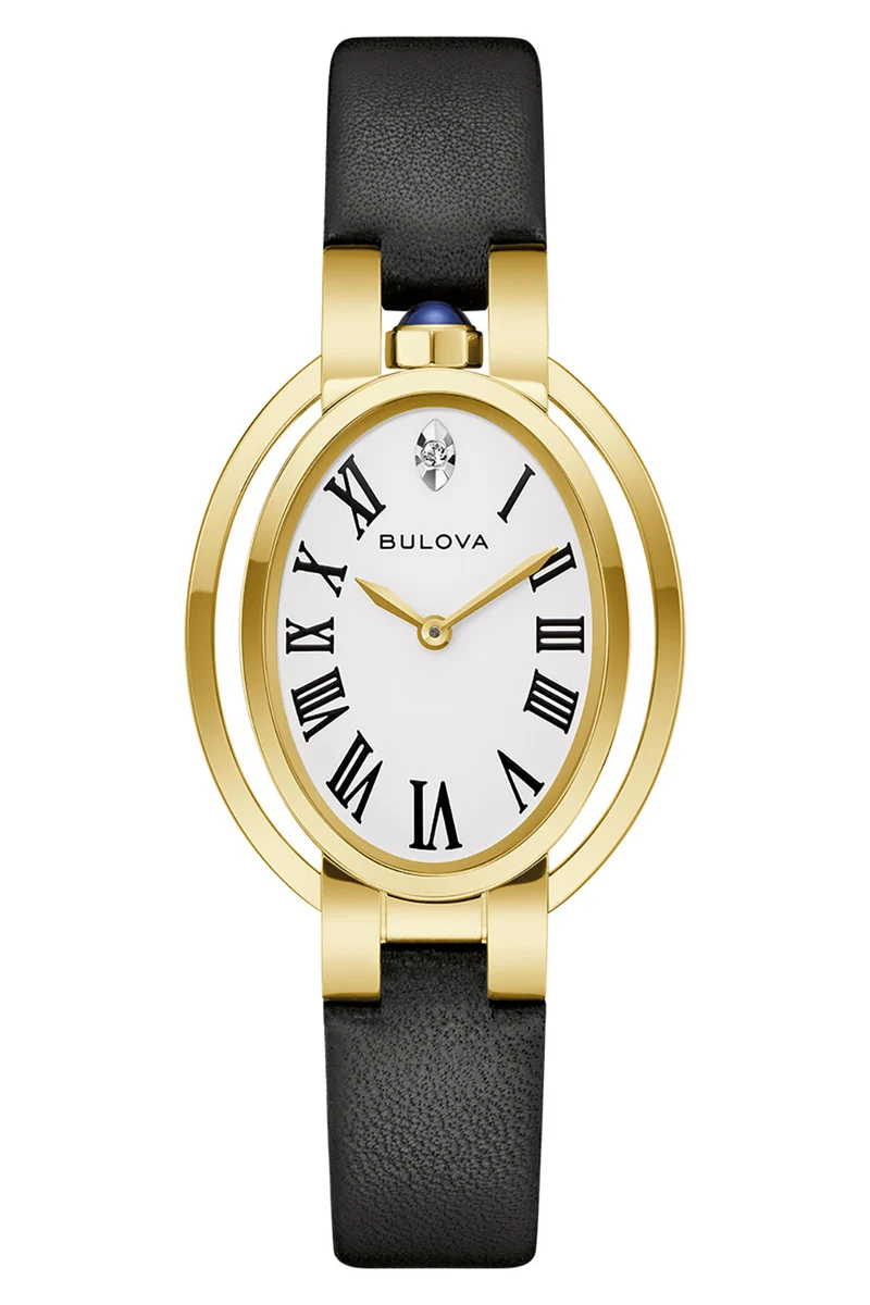 Bulova Rubaiyat Ella Fitzgerald 97P180 Damen Armbanduhr Weiß • Saphirglas • Einzeln gefasster Diamant