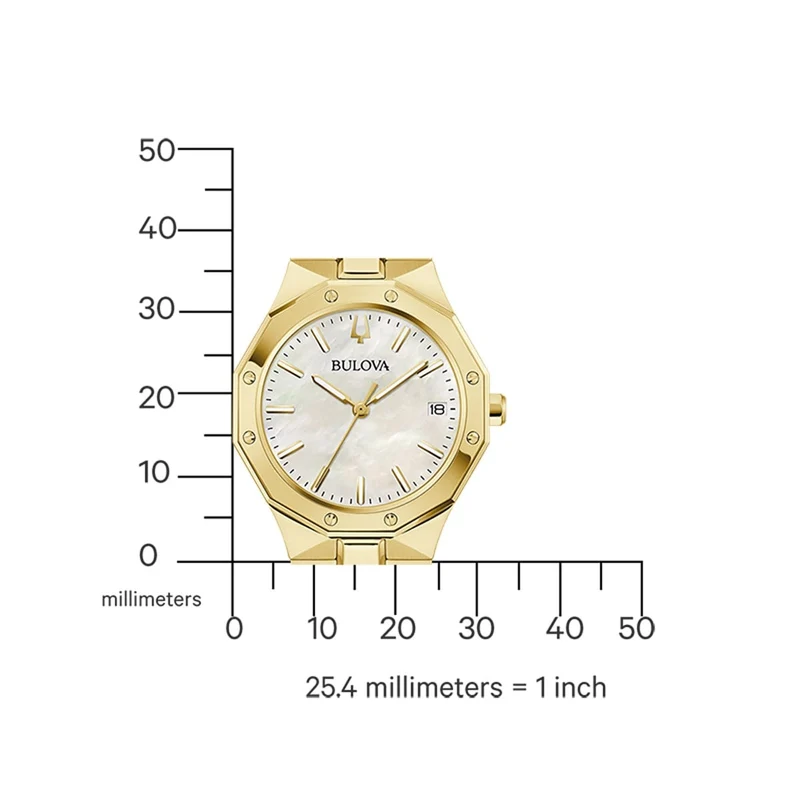 Bulova Classic 97M119 Damenuhr Weiß • Saphirglas • Super-LumiNova