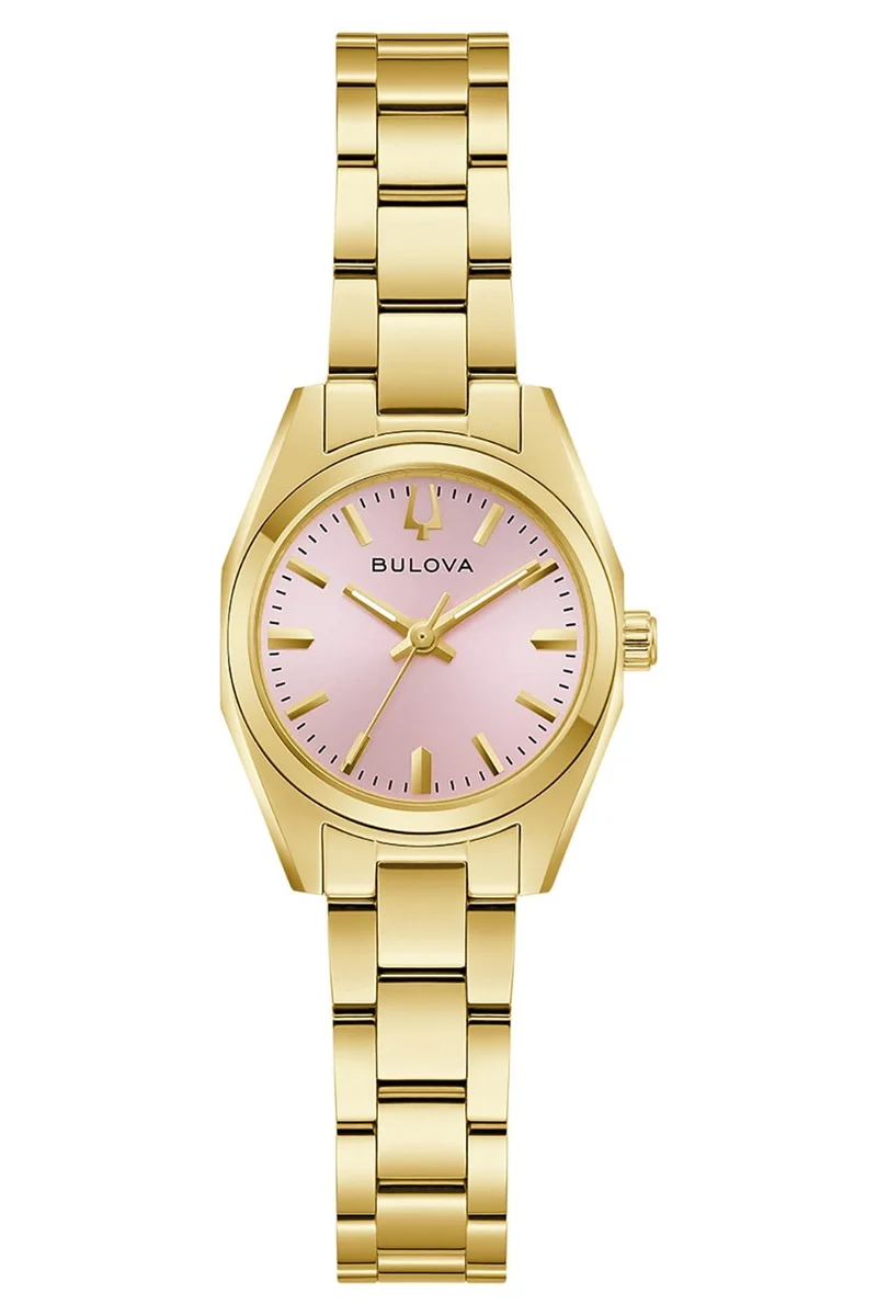 Bulova Surveyor 97L187 Damen Armbanduhr Rosa • Saphirglas • Vergoldetes Edelstahlgehäuse
