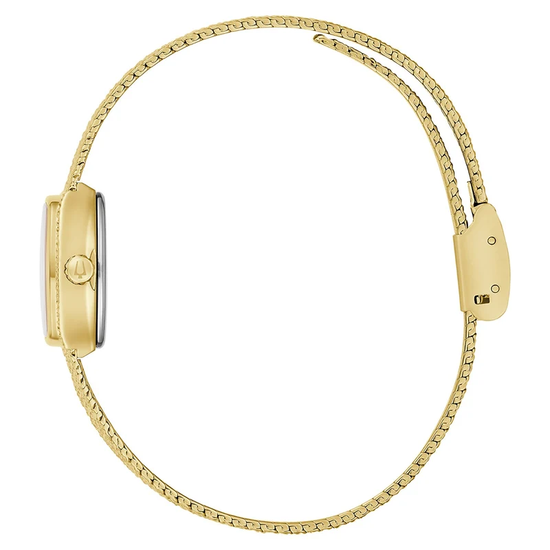 Bulova Goddess of Time 97L184 Damenuhr Goldfarben/Grün • Saphirglas • Quarzwerk