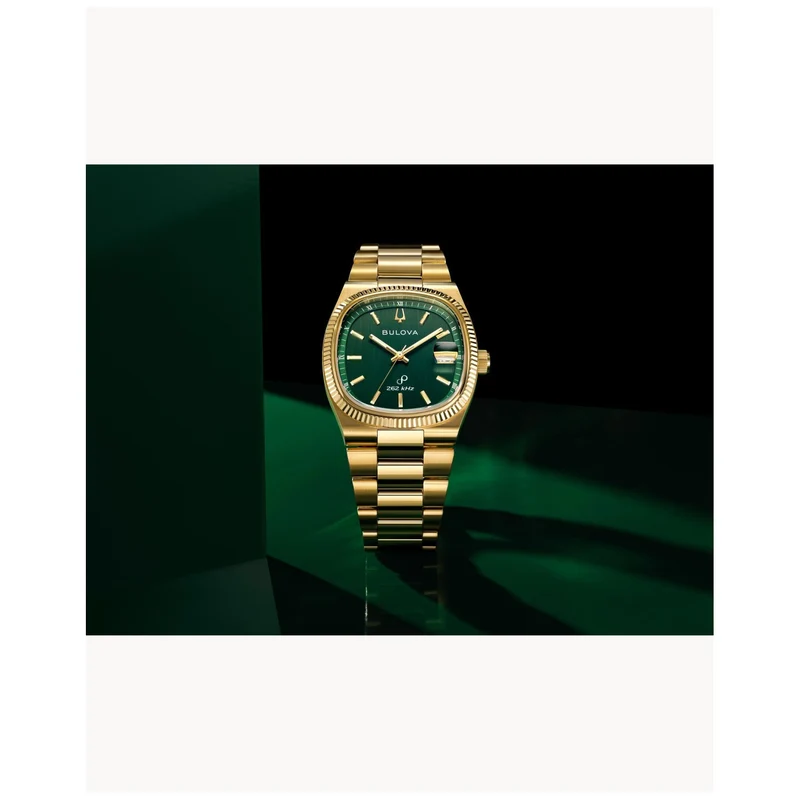 Bulova Super Seville 97B237 Herren Armbanduhr Grün • Saphirglas • HPQ Precisionist-Werk