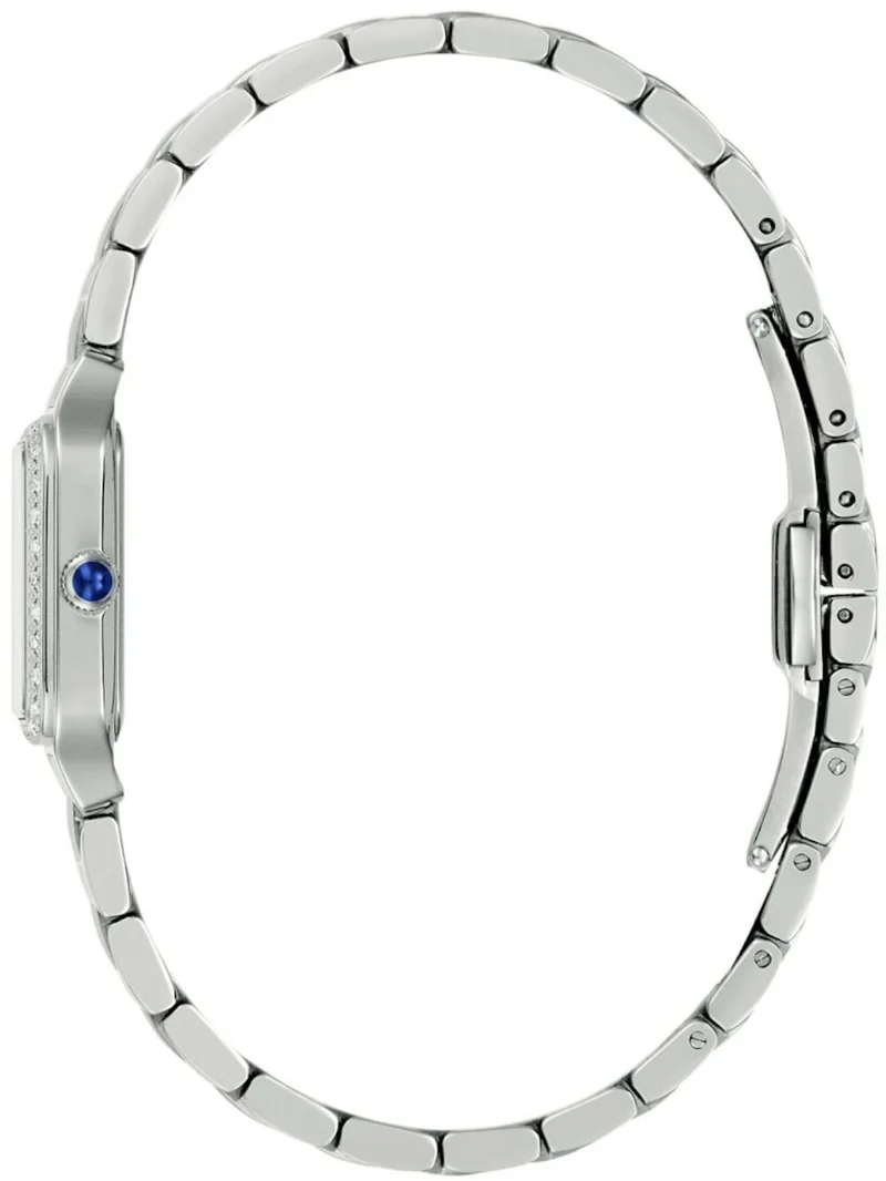 Bulova Sutton 96R256 Damen Armbanduhr Weiß • Saphirglas mit Diamantbesatz • Perlmutt-Zifferblatt