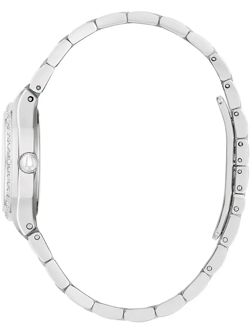 Bulova Surveyor 96R246 Damenuhr Silber • Diamant-Lünette • Mineralglas