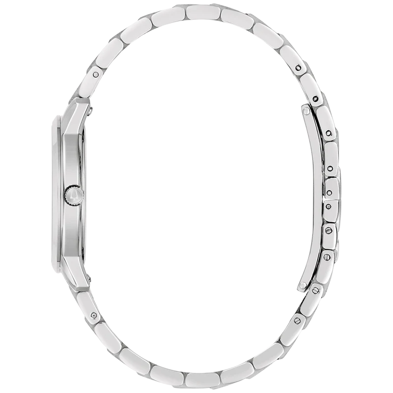 Bulova Classic 96M174 Damenuhr Silber • Arabische Ziffern • Gewölbtes Kristallglas