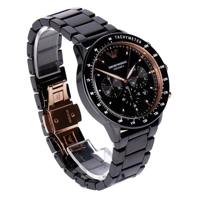 Emporio Armani Armbanduhr Herren schwarz