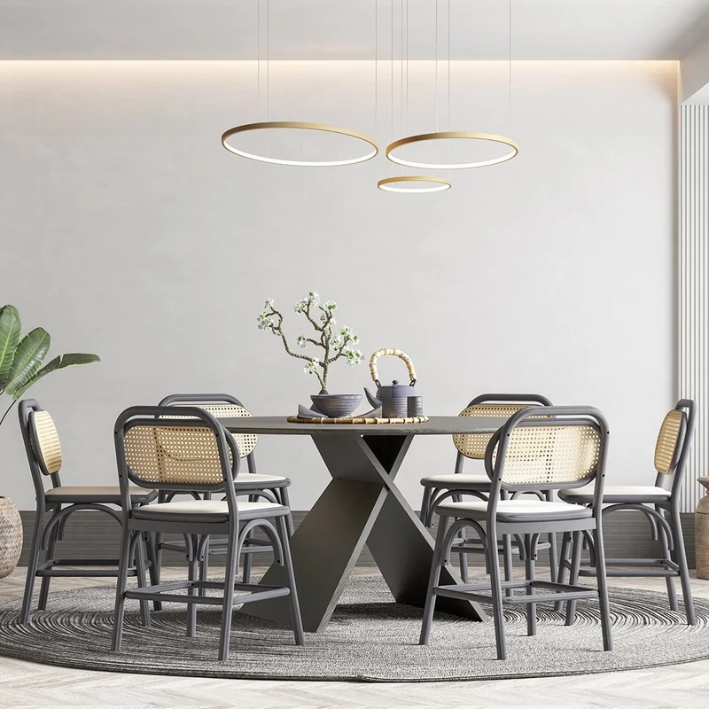 LED Hanglamp Ringen Zwart Wit Goud Dimbaar 70W Aluminium Modern | Sansoti