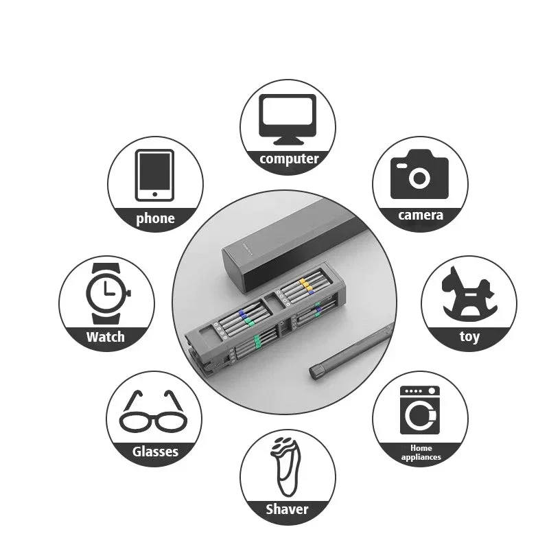 Schroevendraaier Set Precisie Magnetisch Chroom Vanadium Compact Met Opbergkoffer | Sansoti