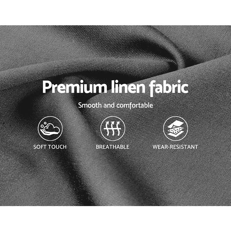 Tweepersoons Bedframe met Gaslift Opbergruimte en LED Hoofdbord – Grijs Gestoffeerd 140x190 cm | Sansoti