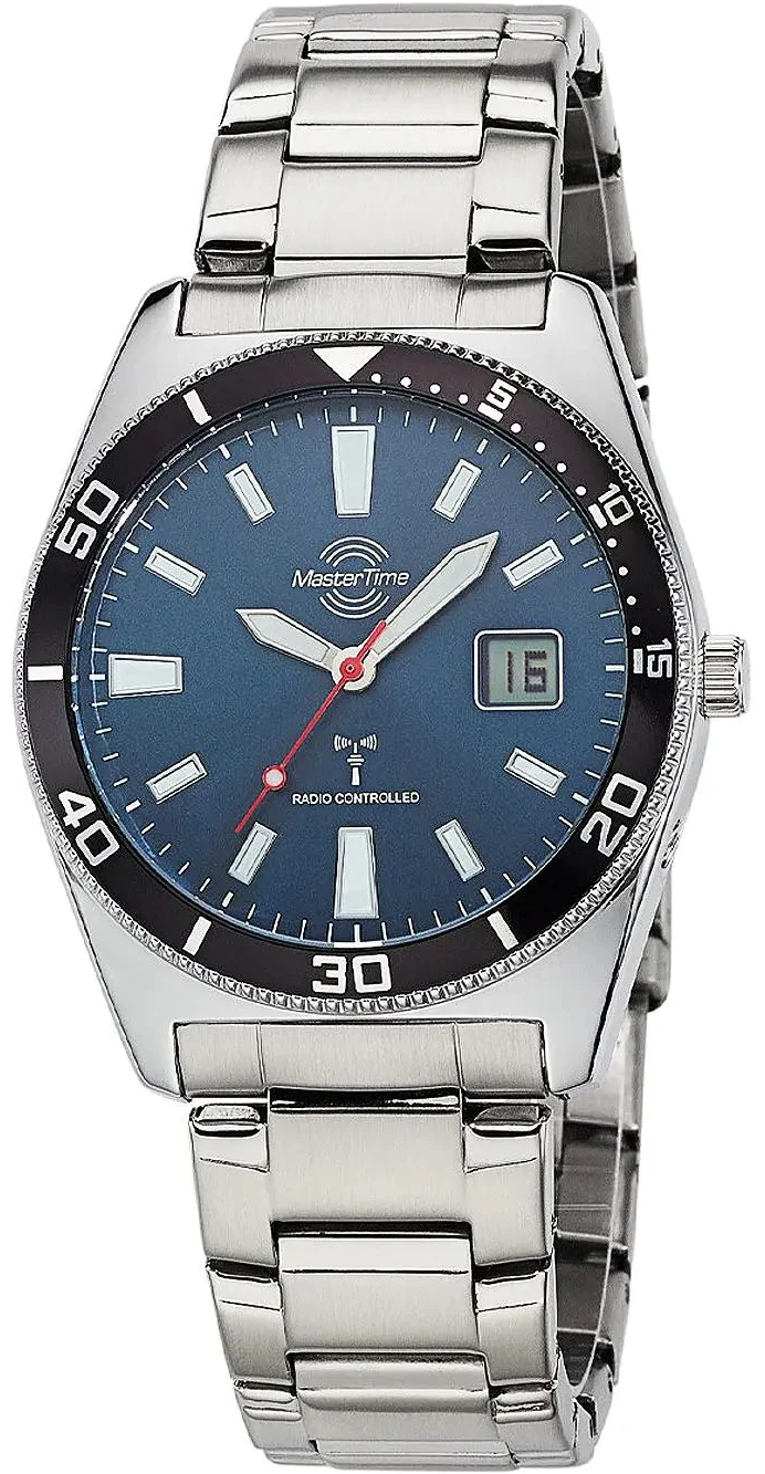 Master Time Super Power MTGA-10858-31M Herrenuhr • Funk-Präzision • Blau