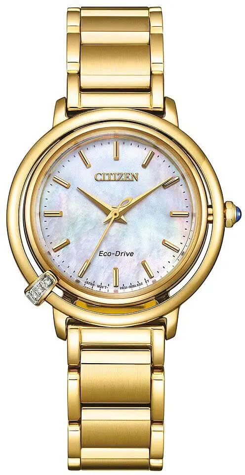 Citizen L Arcly EM1092-64D Damenuhr • Eco-Drive Solar • Perlmutt & Diamanten