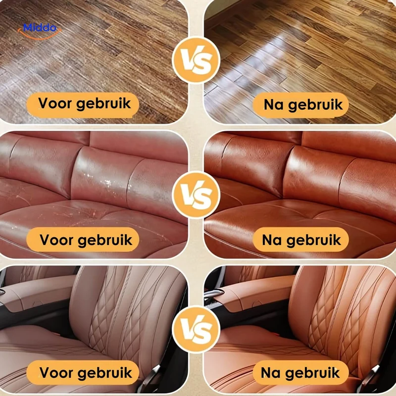 Leer en Hout Herstelbalsem met Krasverwijderaar en Applicatieborstel | Sansoti
