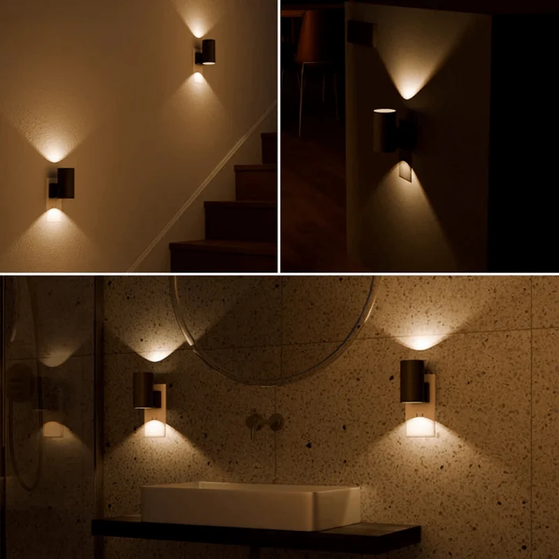 Sansoti | Wandlamp met Lichtsensor voor Stopcontact – Warm LED Nachtlicht